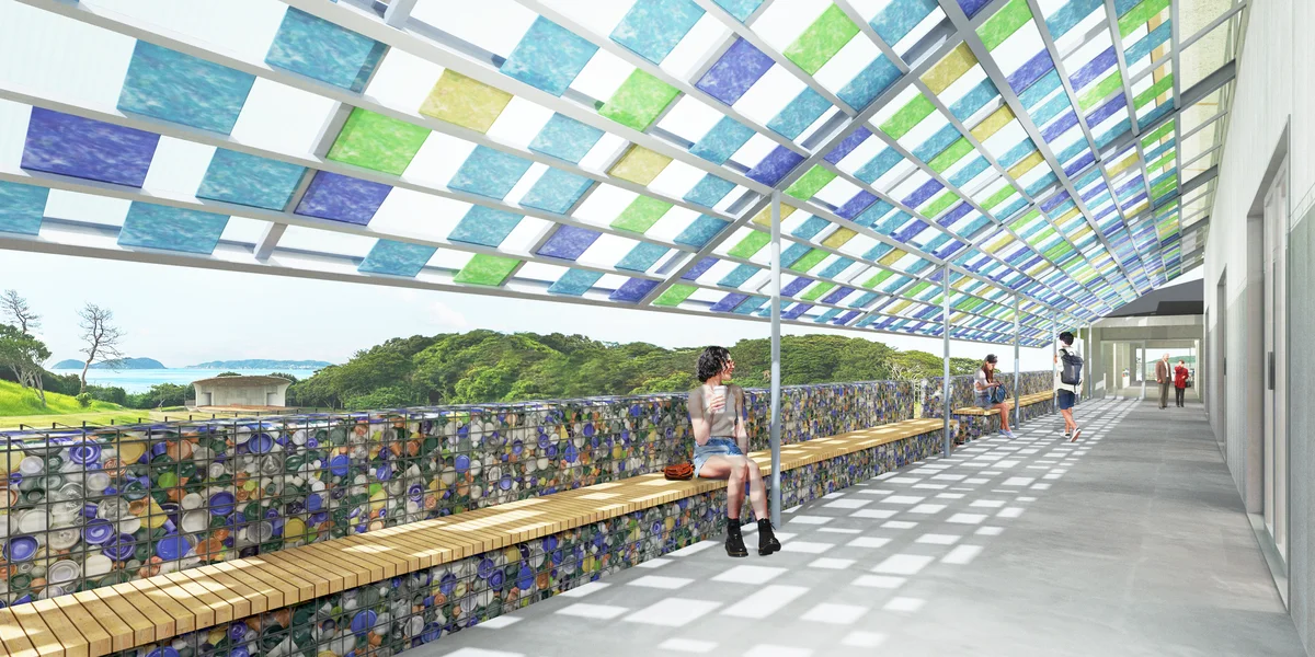 世界海洋プラスチックプランニングセンター（PLA PLA）の屋外スペースのイメージ