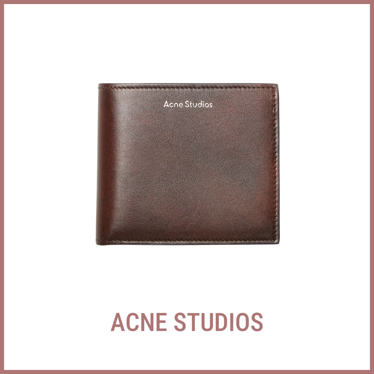 財布　アクネ ストゥディオズ「折りたたみ式レザーウォレット」〈H9.5×W11×D1.5cm〉￥69,300