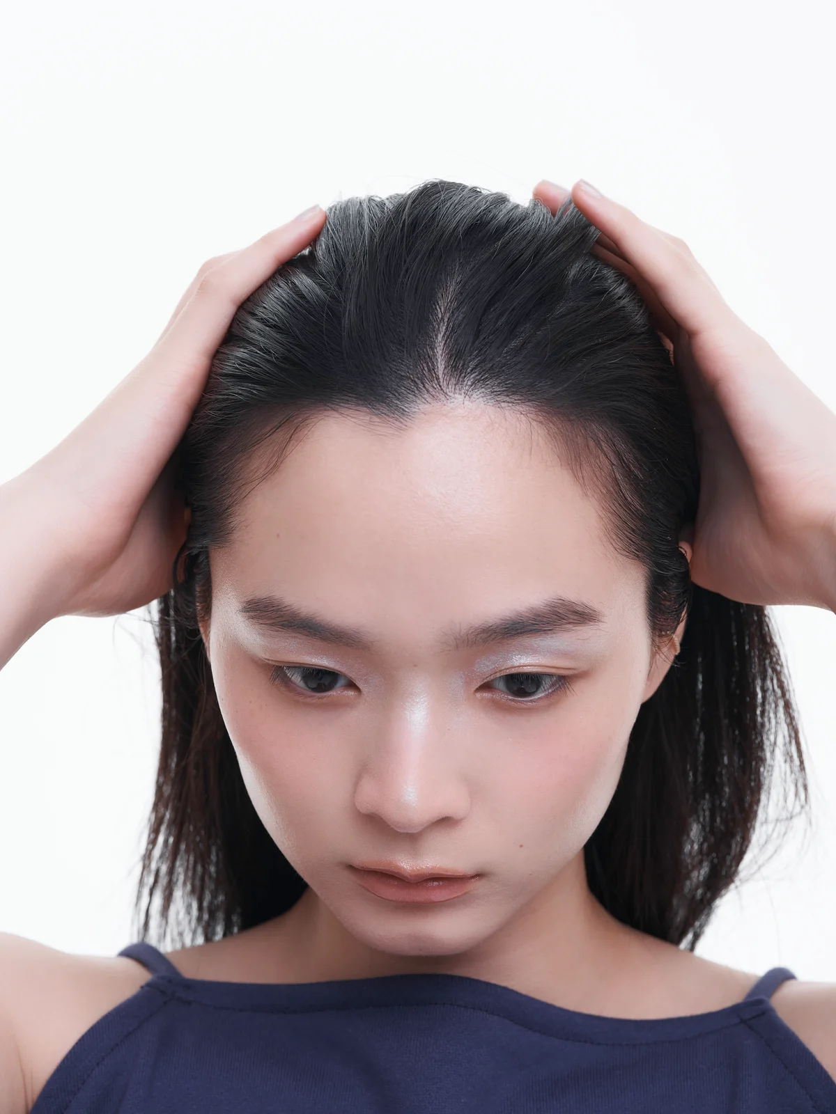 ヘアアレンジのステップ1の画像