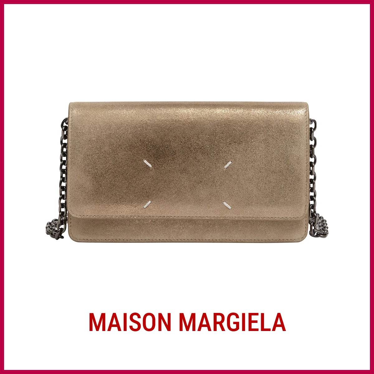 財布　メゾン マルジェラ「チェーンウォレット」〈H11×W19×D4cm〉￥180,400