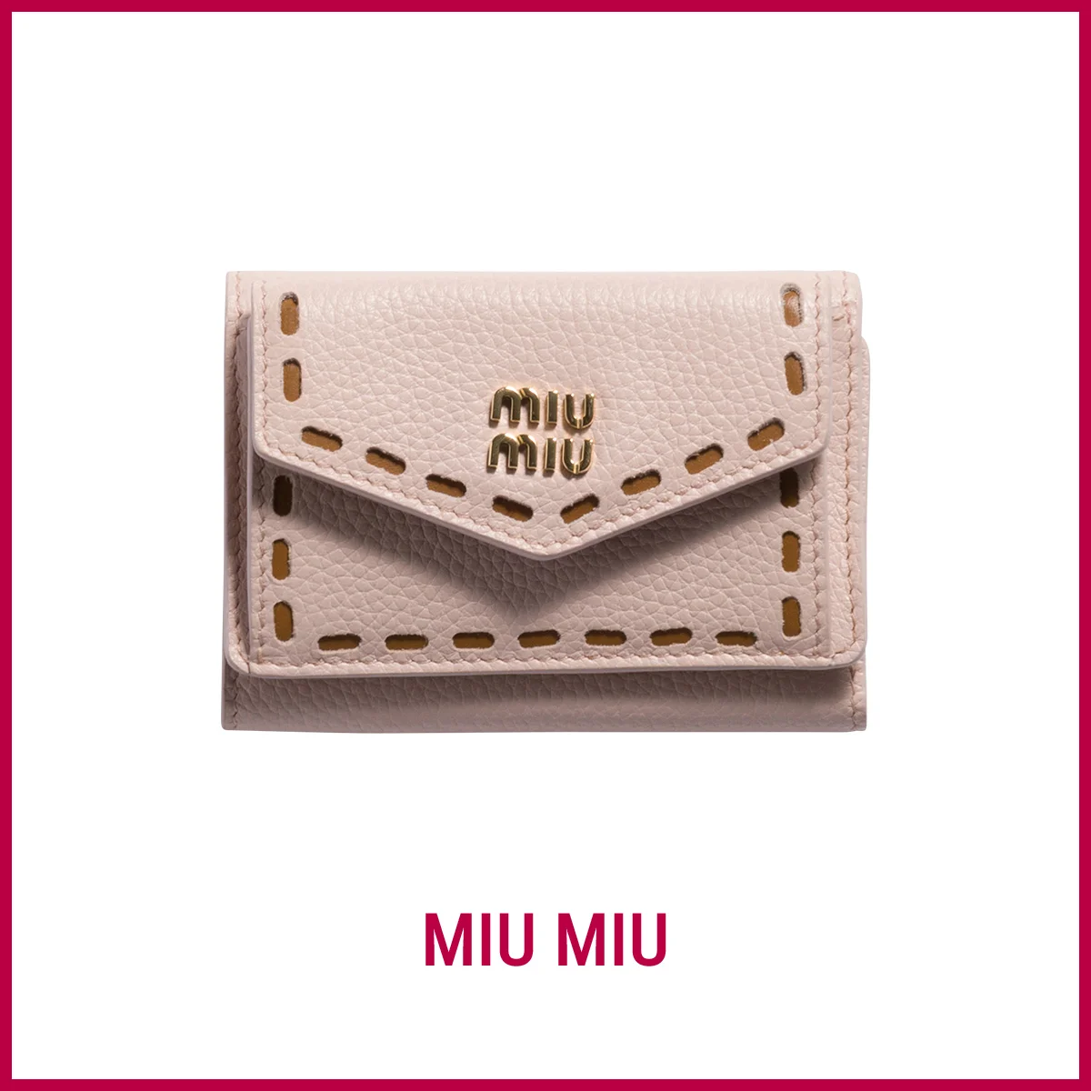 財布　ミュウミュウ「三つ折り財布」〈H7×W10cm〉￥94,600