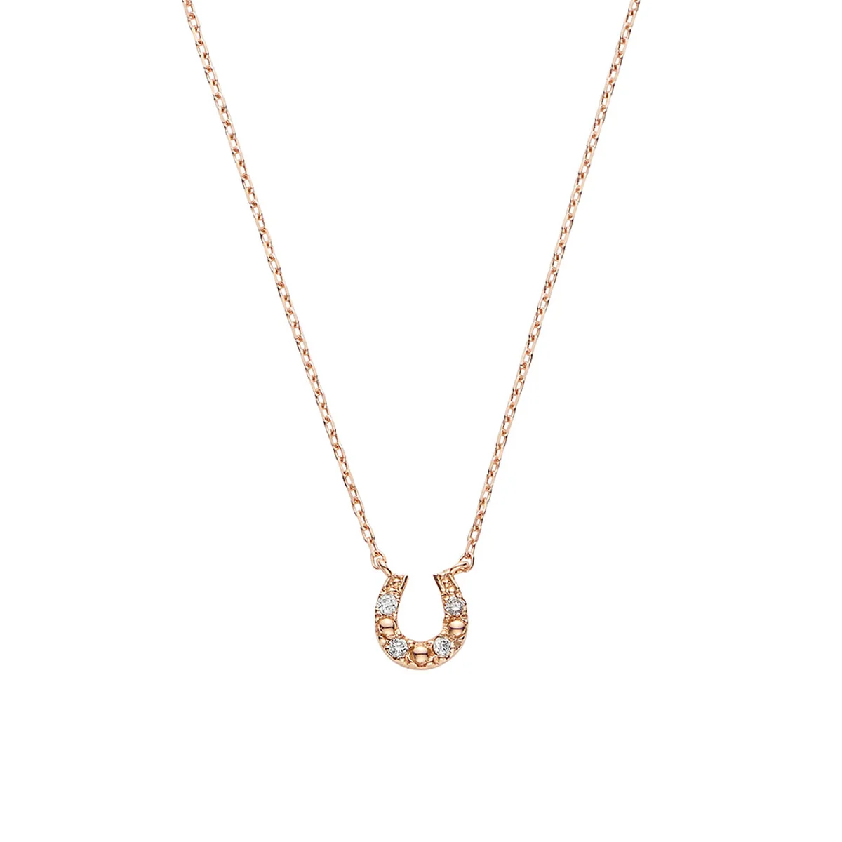 ネックレス〈K10PG、ダイヤモンド〉¥29,700