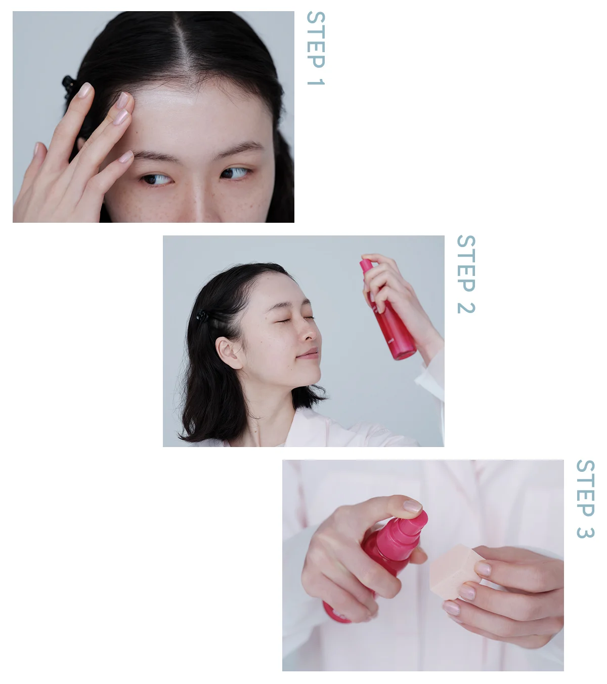 仕込みプライマーとフィックスミストのHOW TO画像