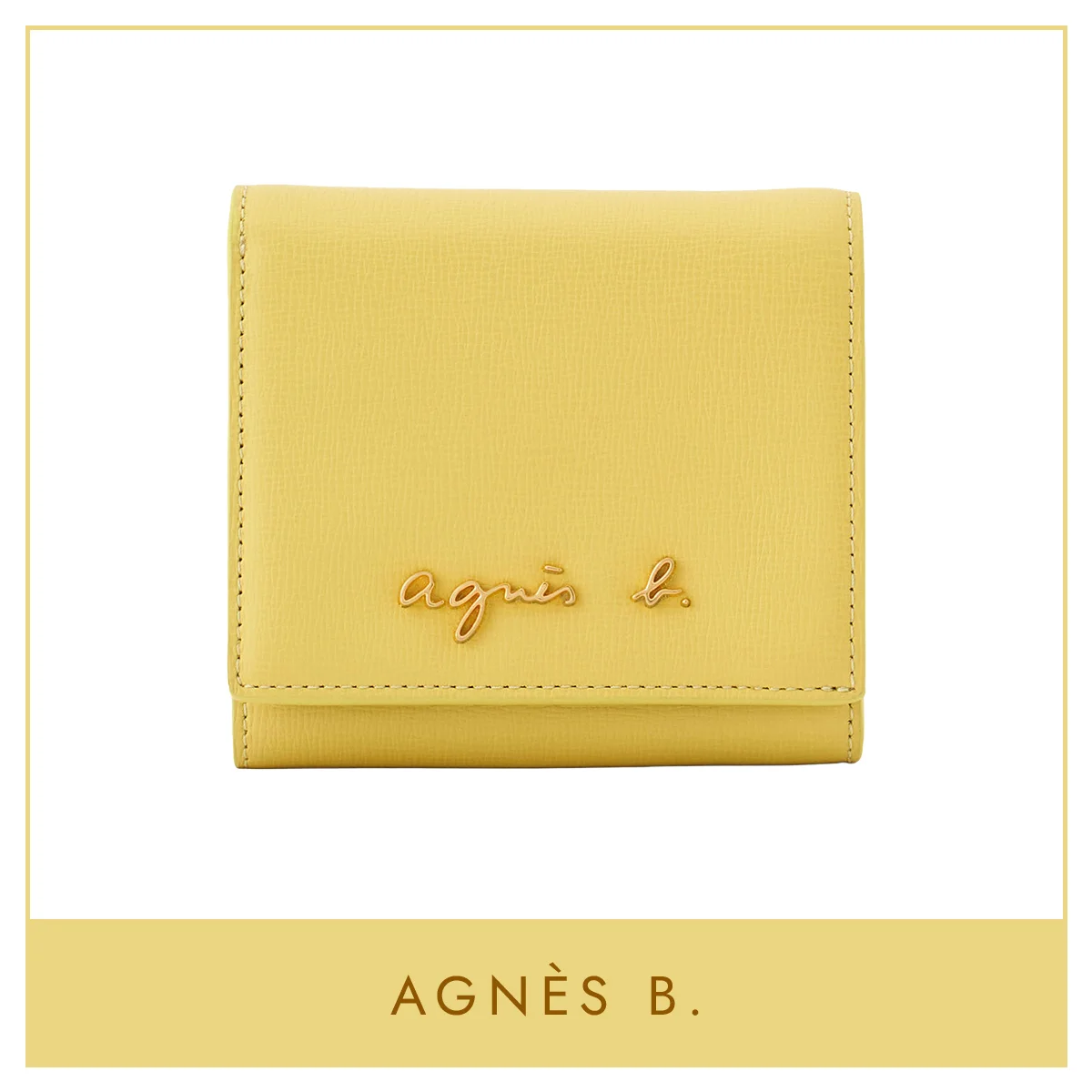 アニエスベー「レザー 二つ折り ウォレット 