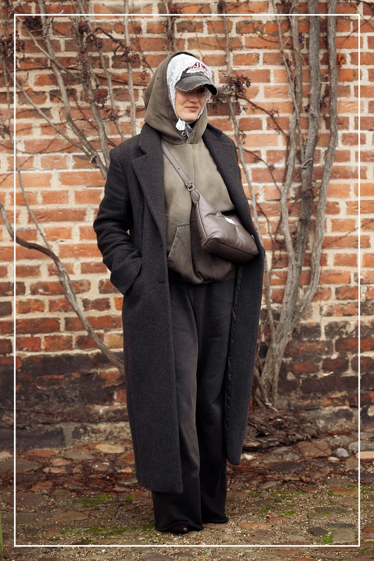 ダウンを着用したスナップ