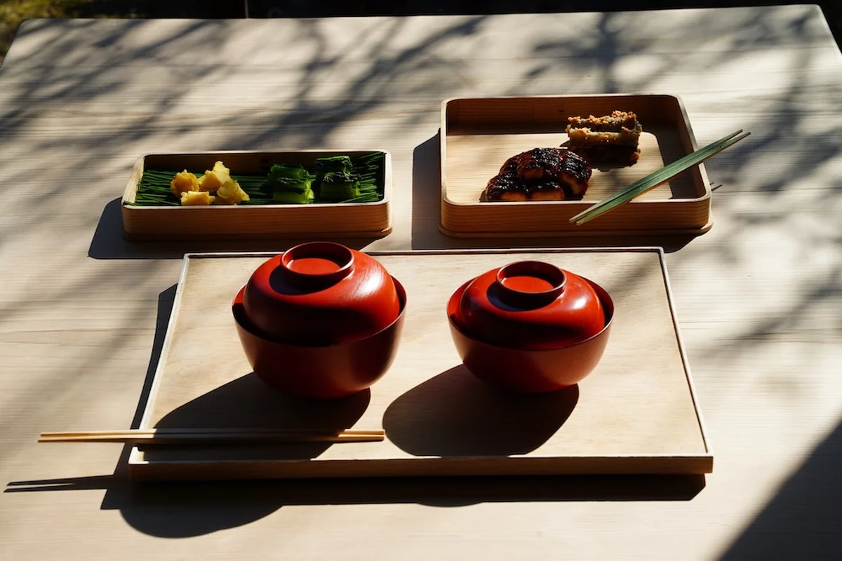 八雲茶寮の精進料理 四つ椀(ご飯と味噌汁)