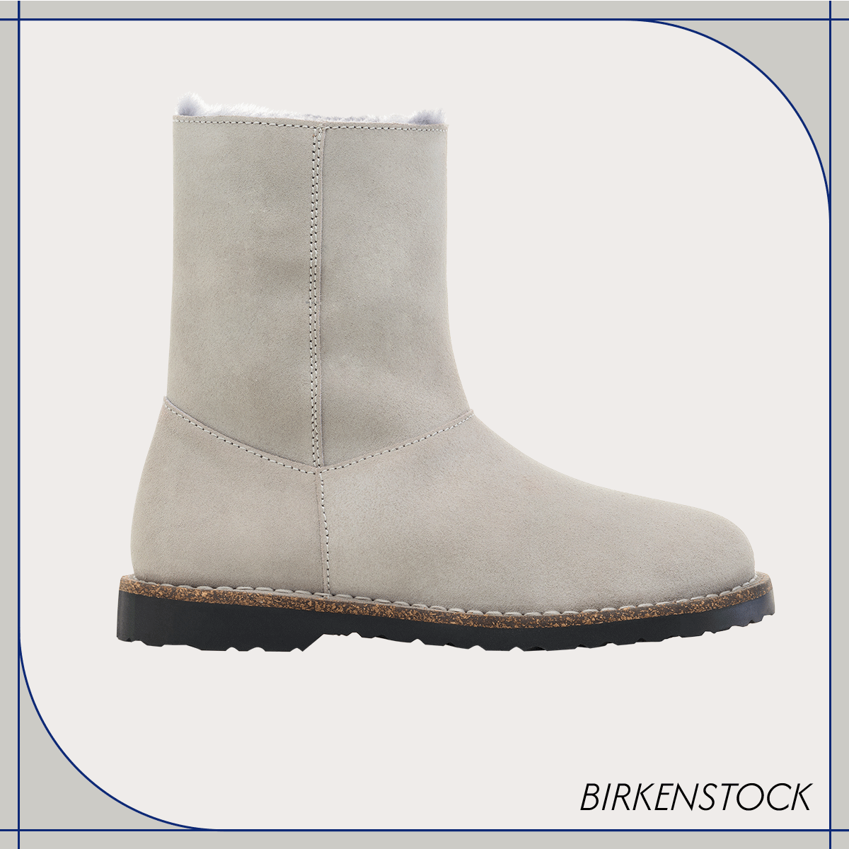 2025年秋冬新作ブーツ 人気 レディース おすすめ ビルケンシュトック 「アップサラ ジップ シアリング」〈ヒール2cm〉¥33,000