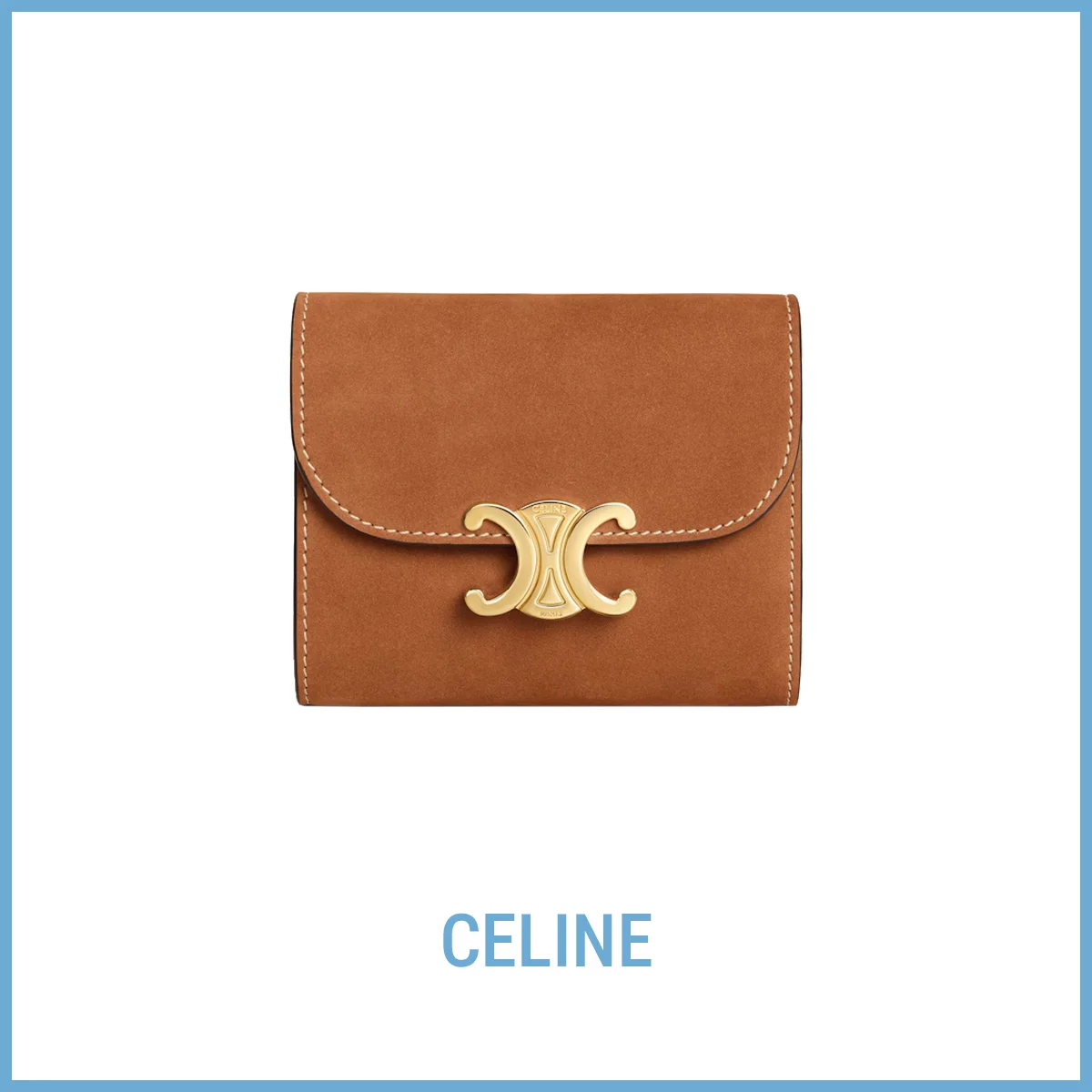財布　セリーヌ　CELINE　スモールフラップウォレット トリオンフ〈H8.5×W10.5×D4cm〉￥101,200
