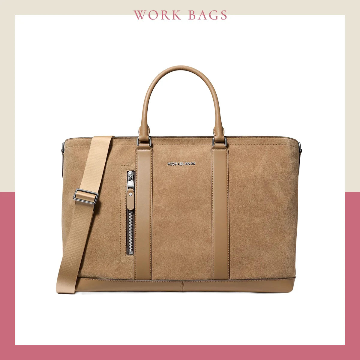 2025年秋冬バッグ　1泊2日の旅行バッグ　大容量バッグ　マイケル・コース　〈H33×W45.5×D20.5cm〉￥92,400