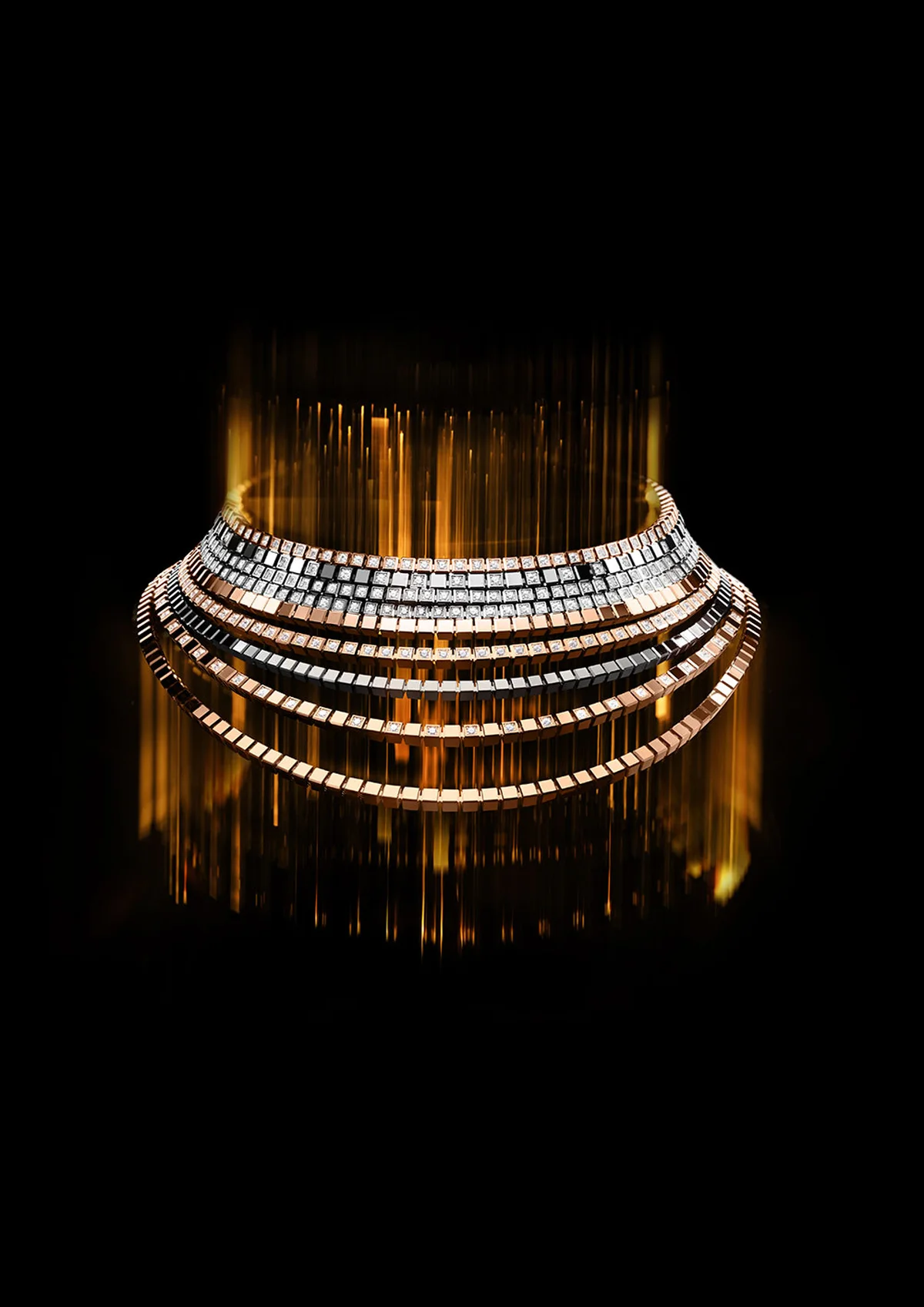 「アイスキューブ」ネックレス〈WG、RG、ダイヤモンド〉¥59,455,000 ※参考価格 ©Fédéral Studio