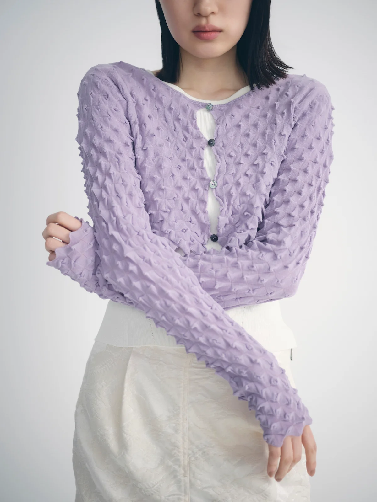 オープン セサミ クラブのカーディガンを着用したところ