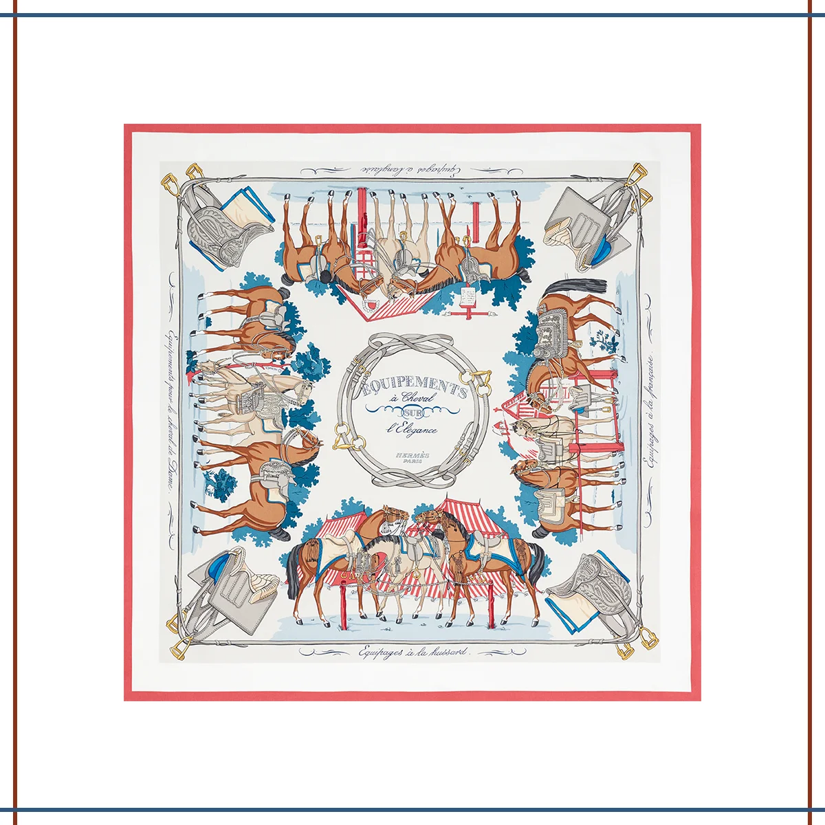 2026年の干支「午」モチーフ小物　エルメスのスカーフ「カレ」￥73,700