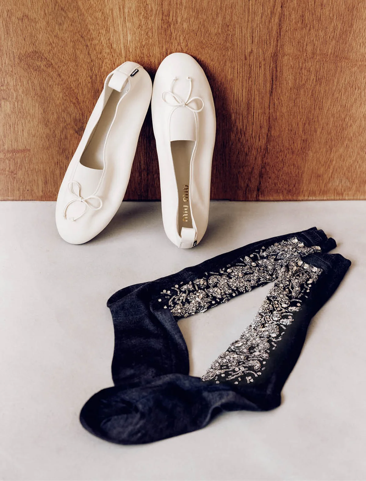 MIU MIUのソックス＆バレエシューズ