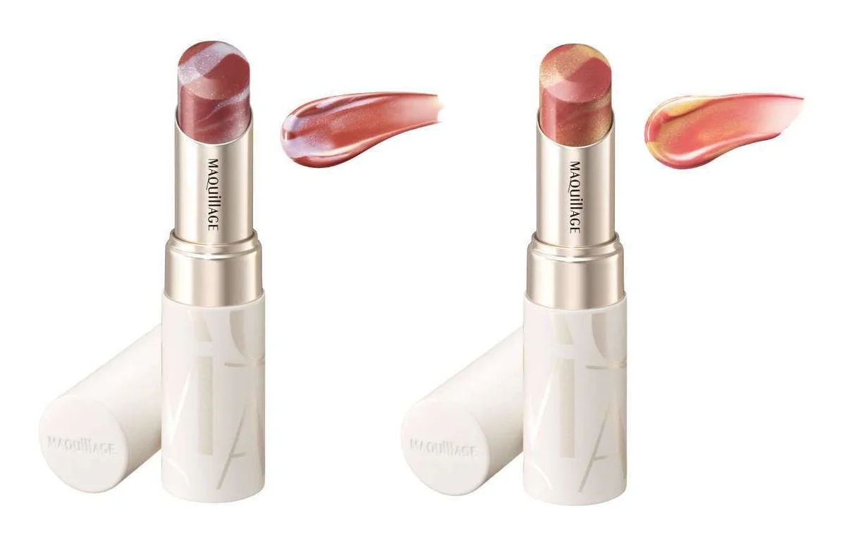 マキアージュ ドラマティックエッセンスルージュ 左／BR520 右／PK320 各￥3,520〈2025年11月21日限定発売〉 