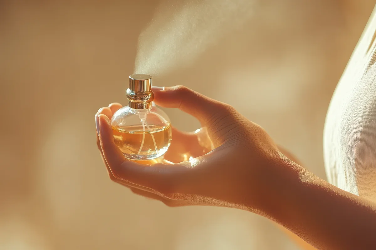 オードパルファムの正しい香らせ方は体から20cm離してスプレー