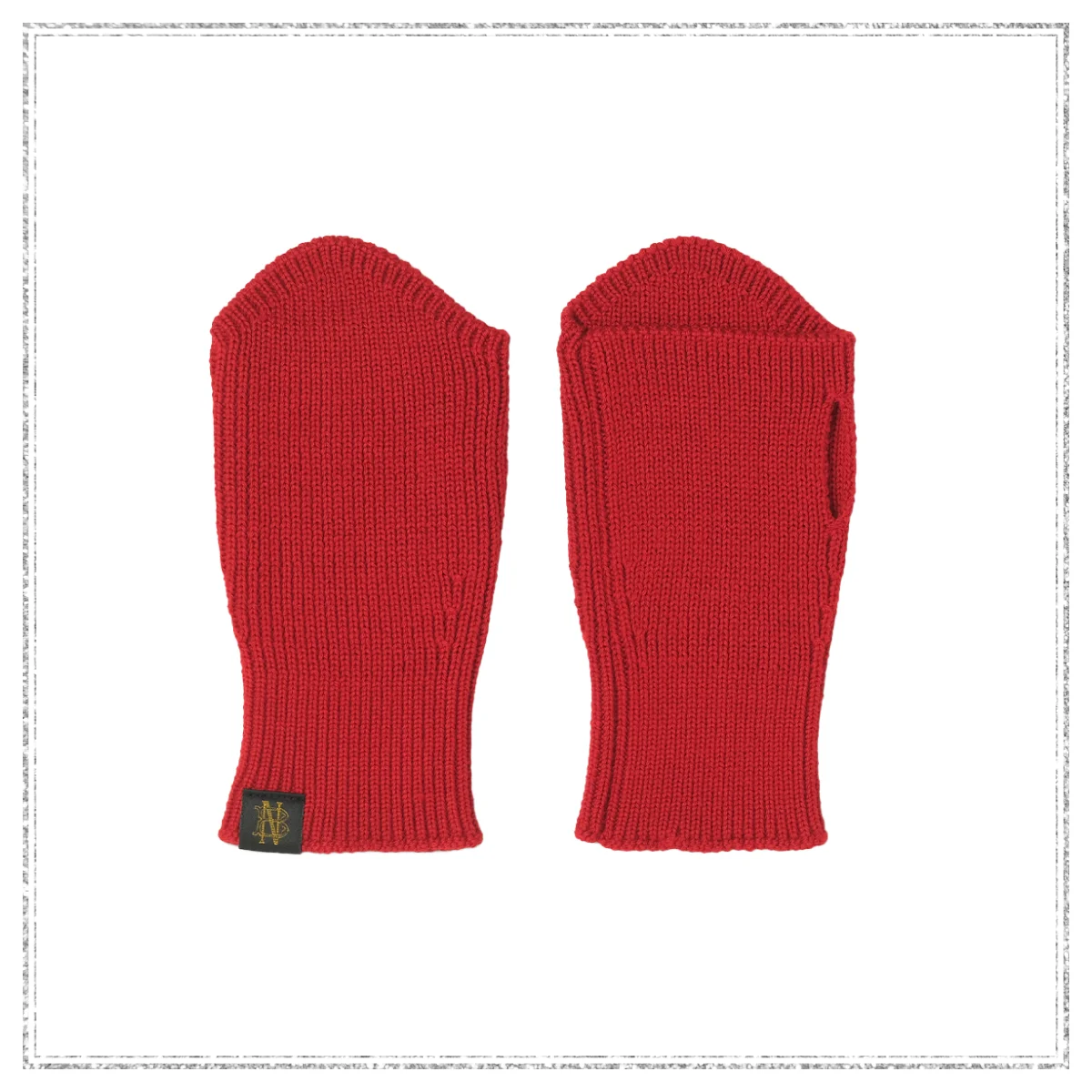 バトナー　グッズ ソリッド ウール ハンドウォーマー　￥8,800　赤