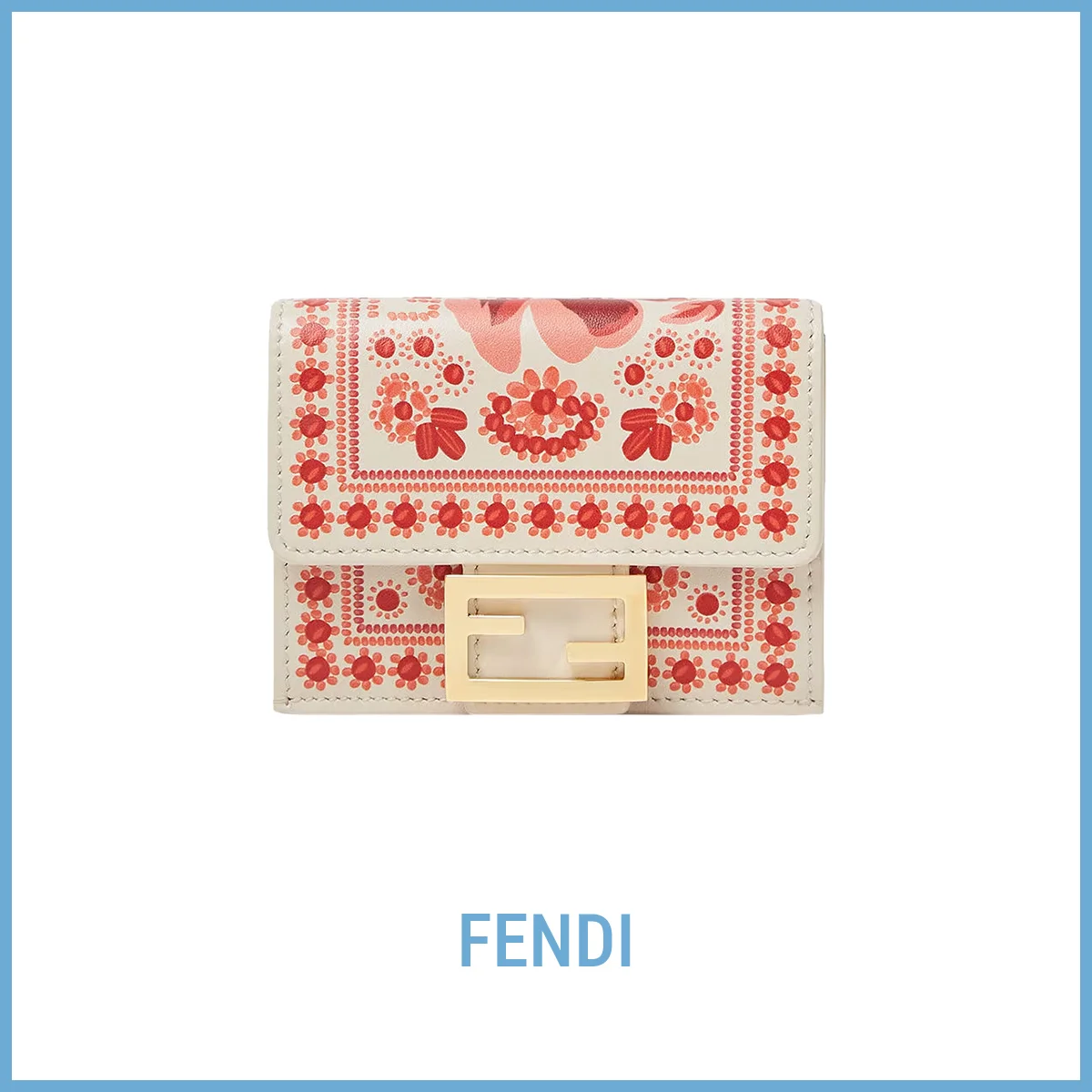 財布　フェンディ　FENDI「バゲット マイクロ 三つ折り財布」〈H7.5×W9.5×D3cm〉￥104,500