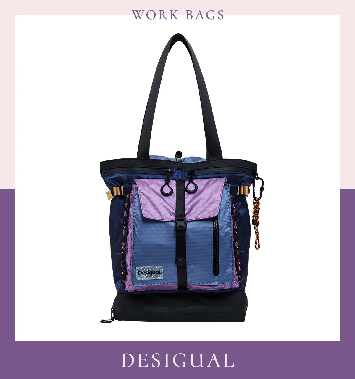通勤バッグ　おしゃれ　レディース　デシグアル　DESIGUAL　
