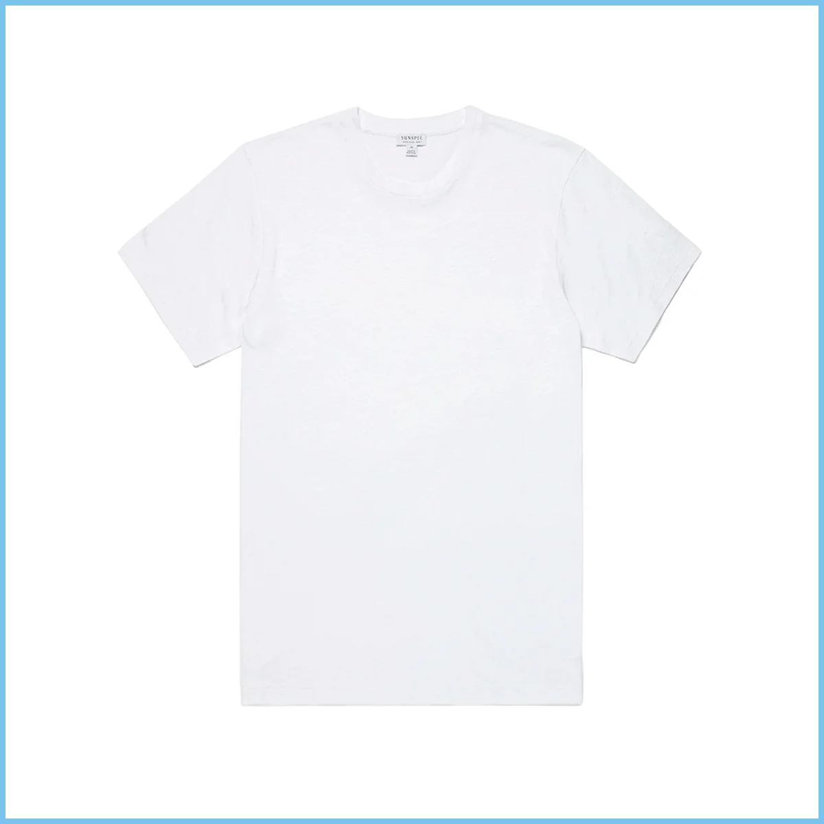 サンスペル リネン混の白Tシャツ