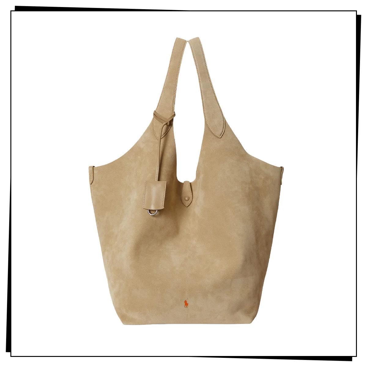 ポロ ラルフローレン バッグ「Polo Play スエード ラージ トート」　