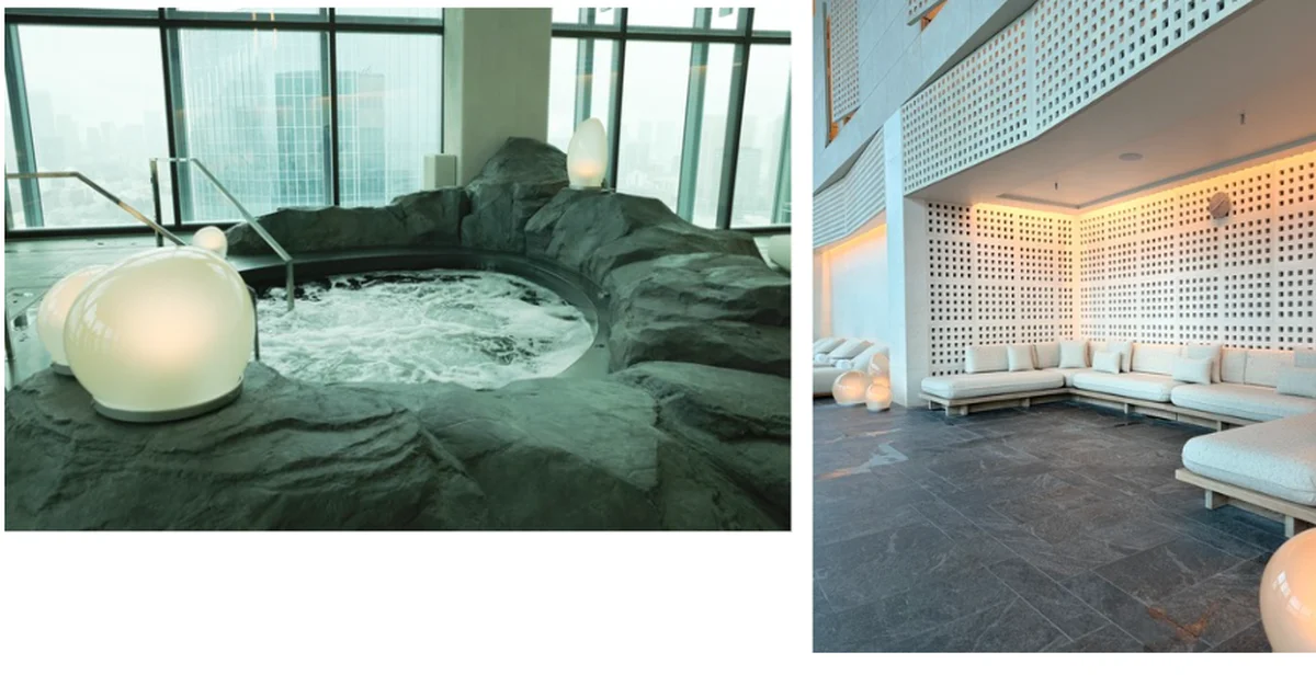 【JWマリオット・ホテル東京】プールにあるジャグジー、リラックススペース