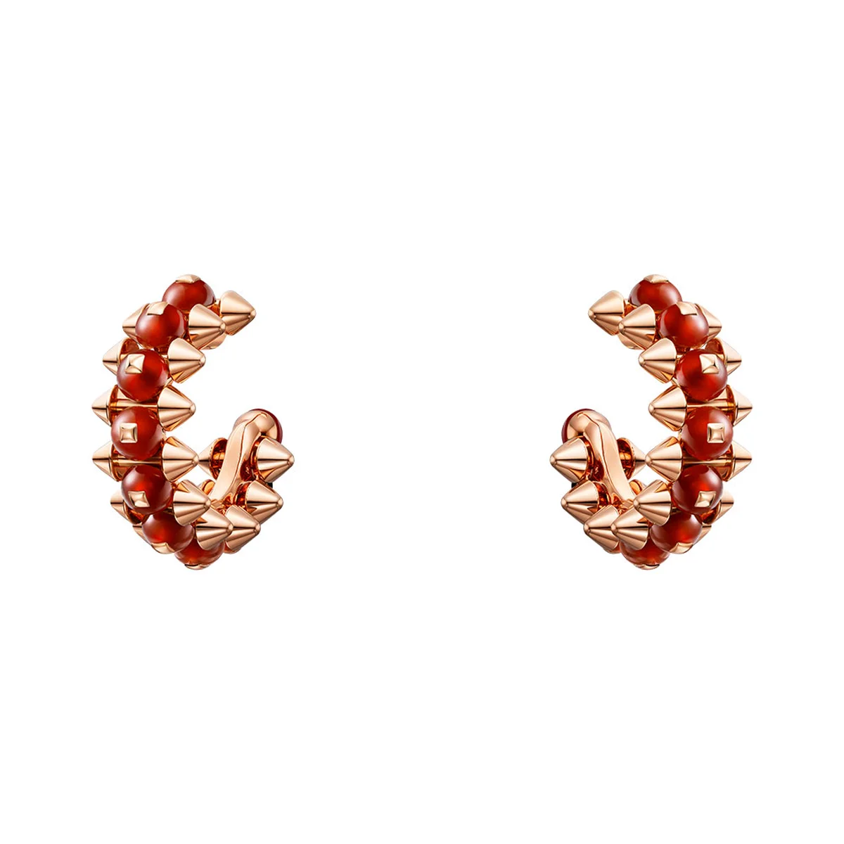 「クラッシュ ドゥ カルティエ」イヤリング〈PG、レッドアゲート〉¥1,557,600