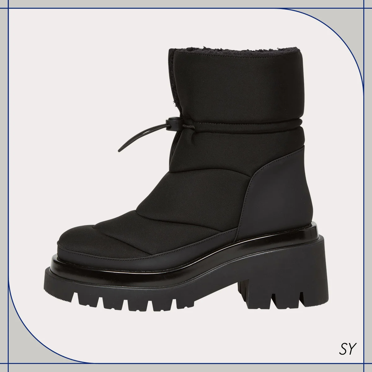 2025年秋冬新作おすすめ人気ブーツ SY 「モック ショートブーツ75」〈ヒール7.5cm〉¥22,990