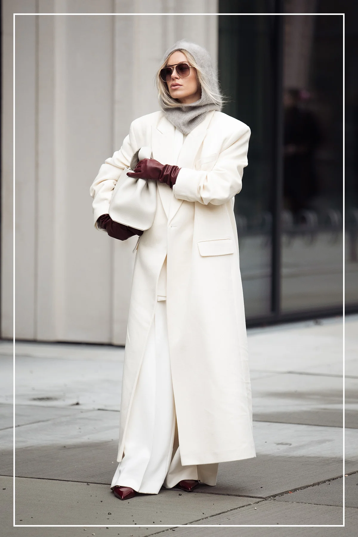 ブルーのワントーンスタイル　スナップ