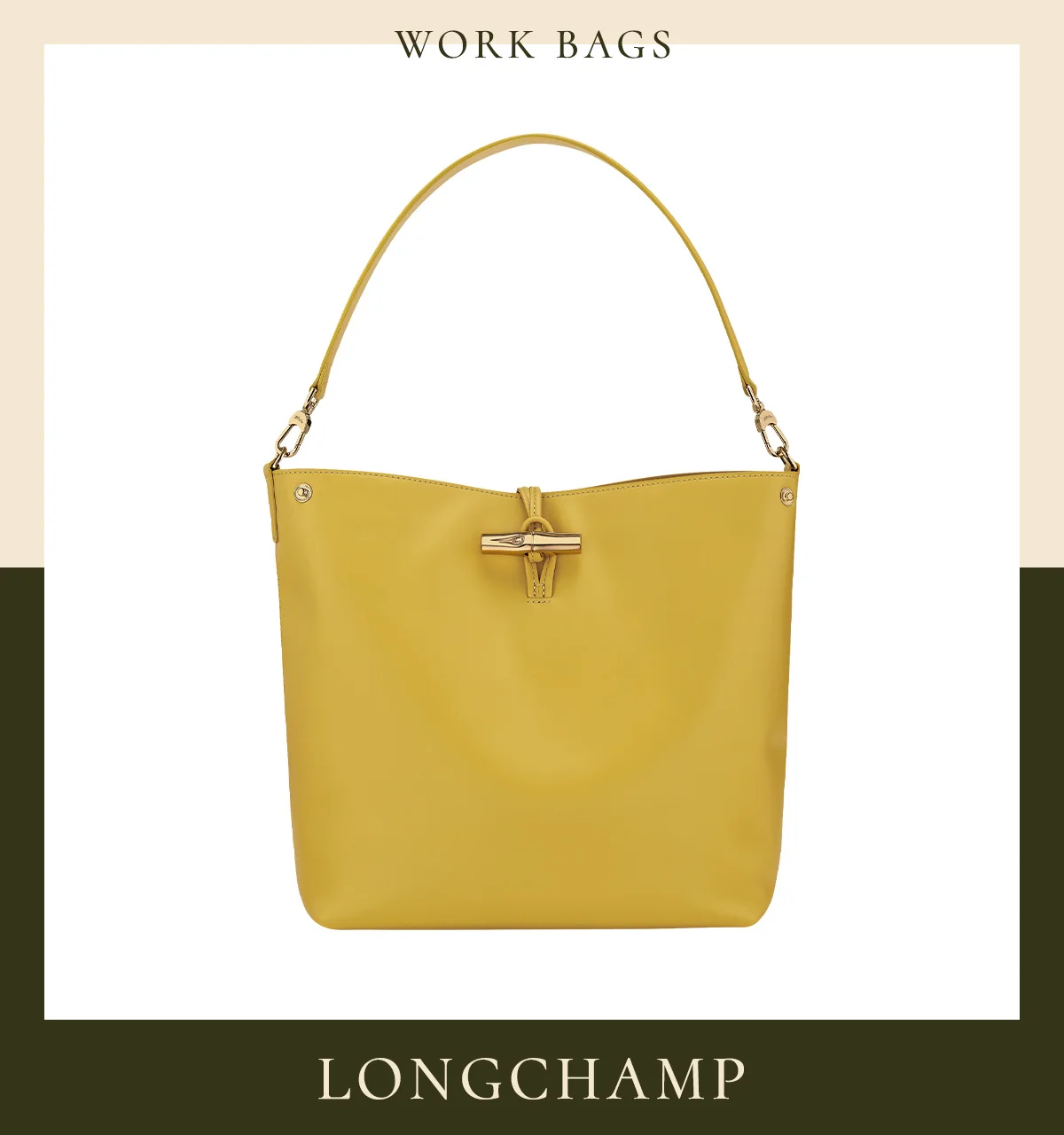 通勤バッグ　ロンシャン（LONGCHAMP）バッグ〈H30×W26×D13cm〉￥139,700（公式オンラインストア、フラッグシップストア限定）