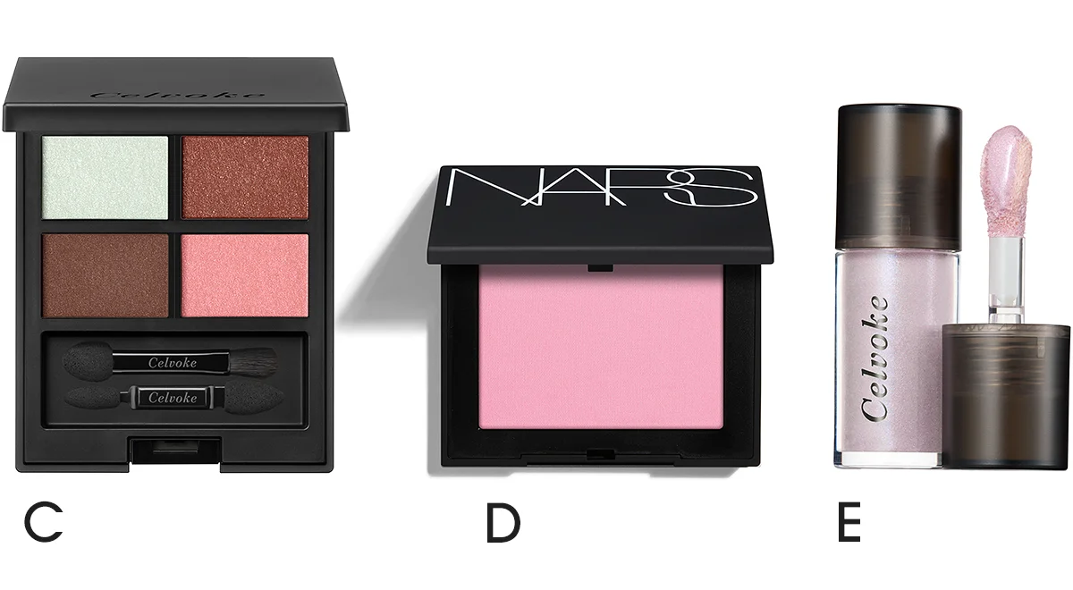 セルヴォーク ヴァテック アイパレット EX20/NARS ブラッシュ N 905/セルヴォーク レクティチュード マルチ リキッド EX03の画像