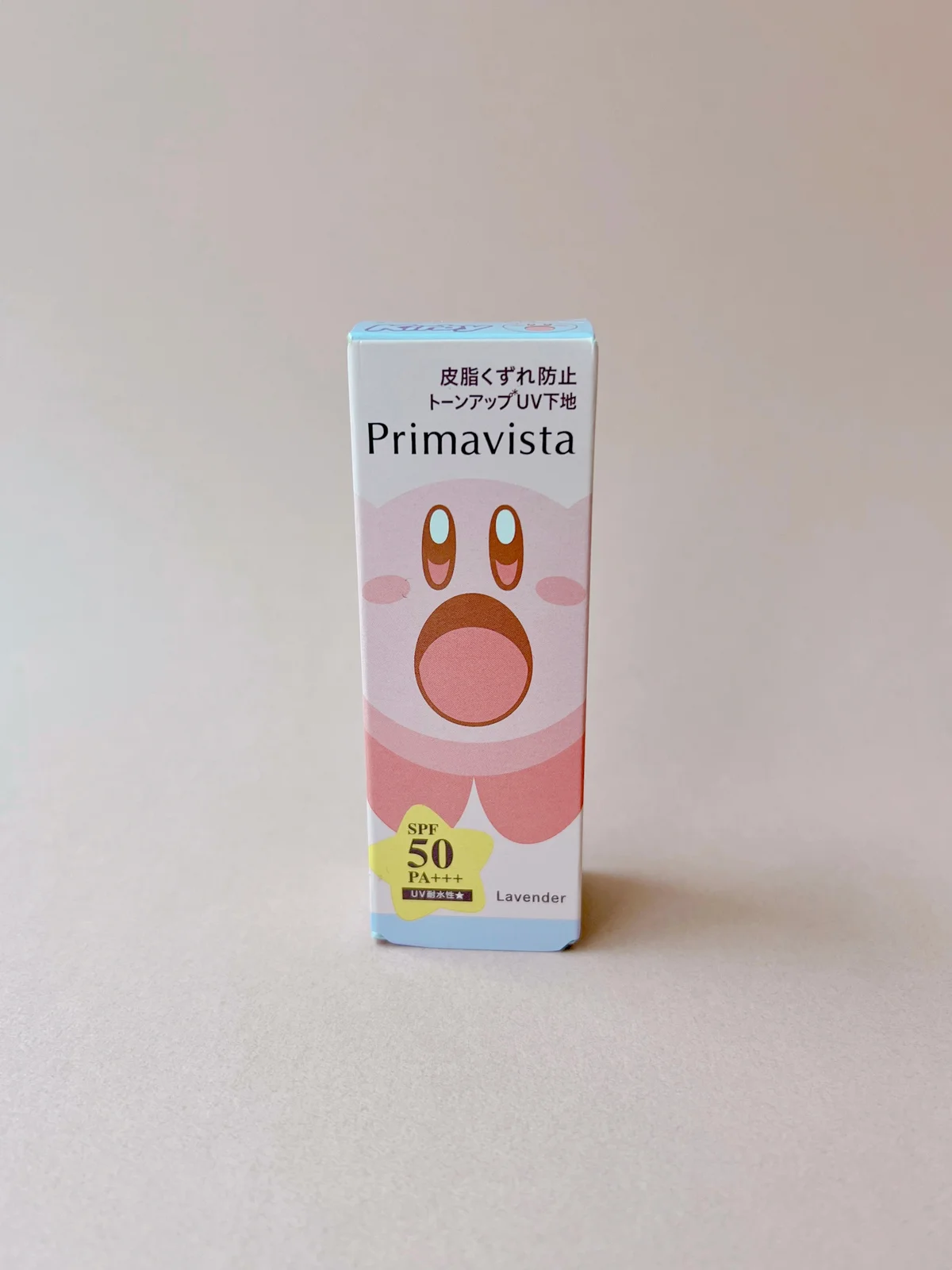 プリマヴィスタ　「スキンプロテクトベース 皮脂くずれ防止　UV50　EX 限定デザイン（カービィ）」（25ml）¥3,080　パッケージ