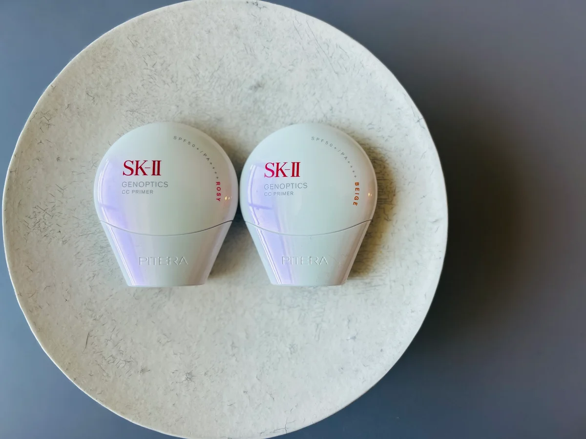 SK-II ジェノプティクス CC プライマー、ロージーピンク / ナチュラルベージュ