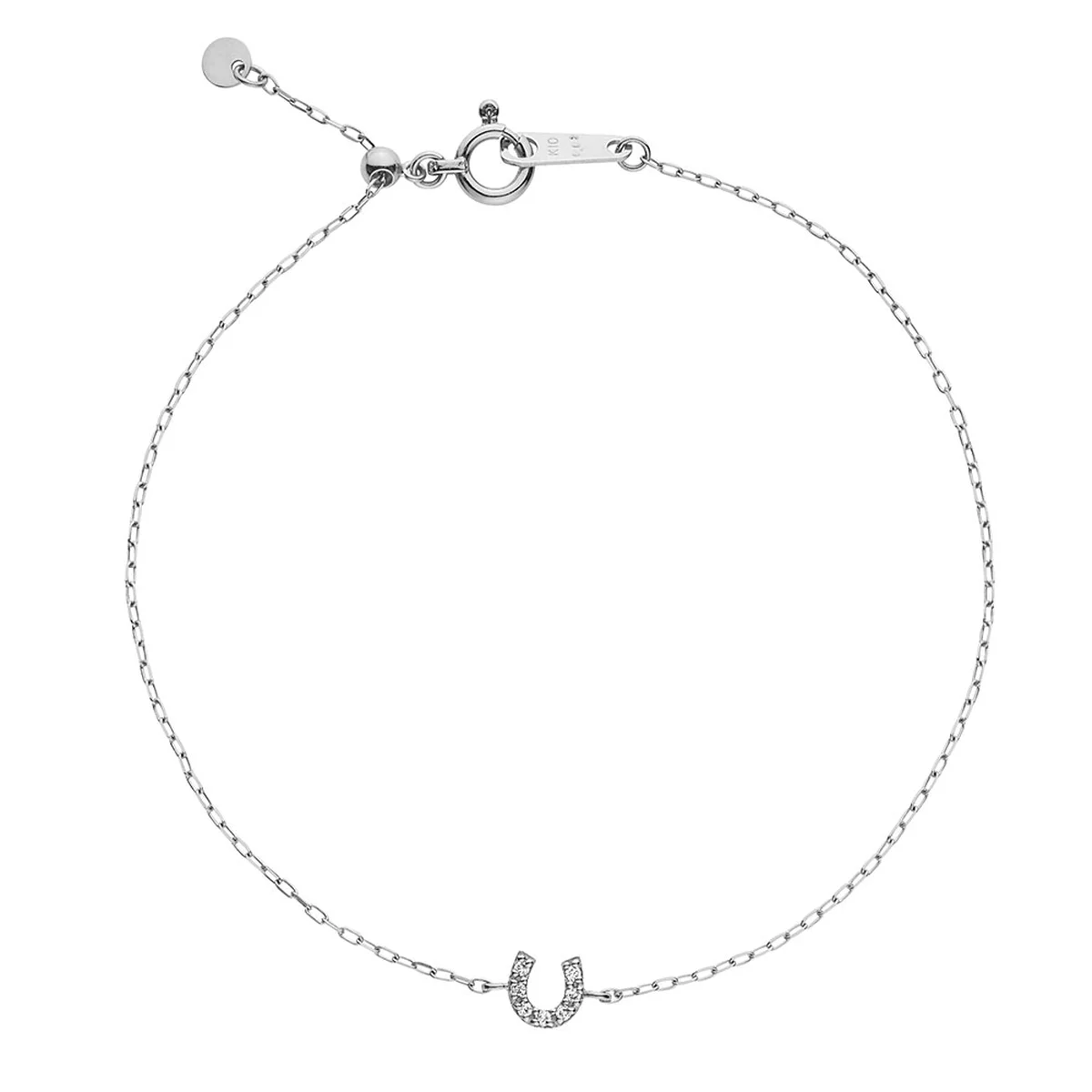 ブレスレット〈K10WG、ダイヤモンド〉¥27,500