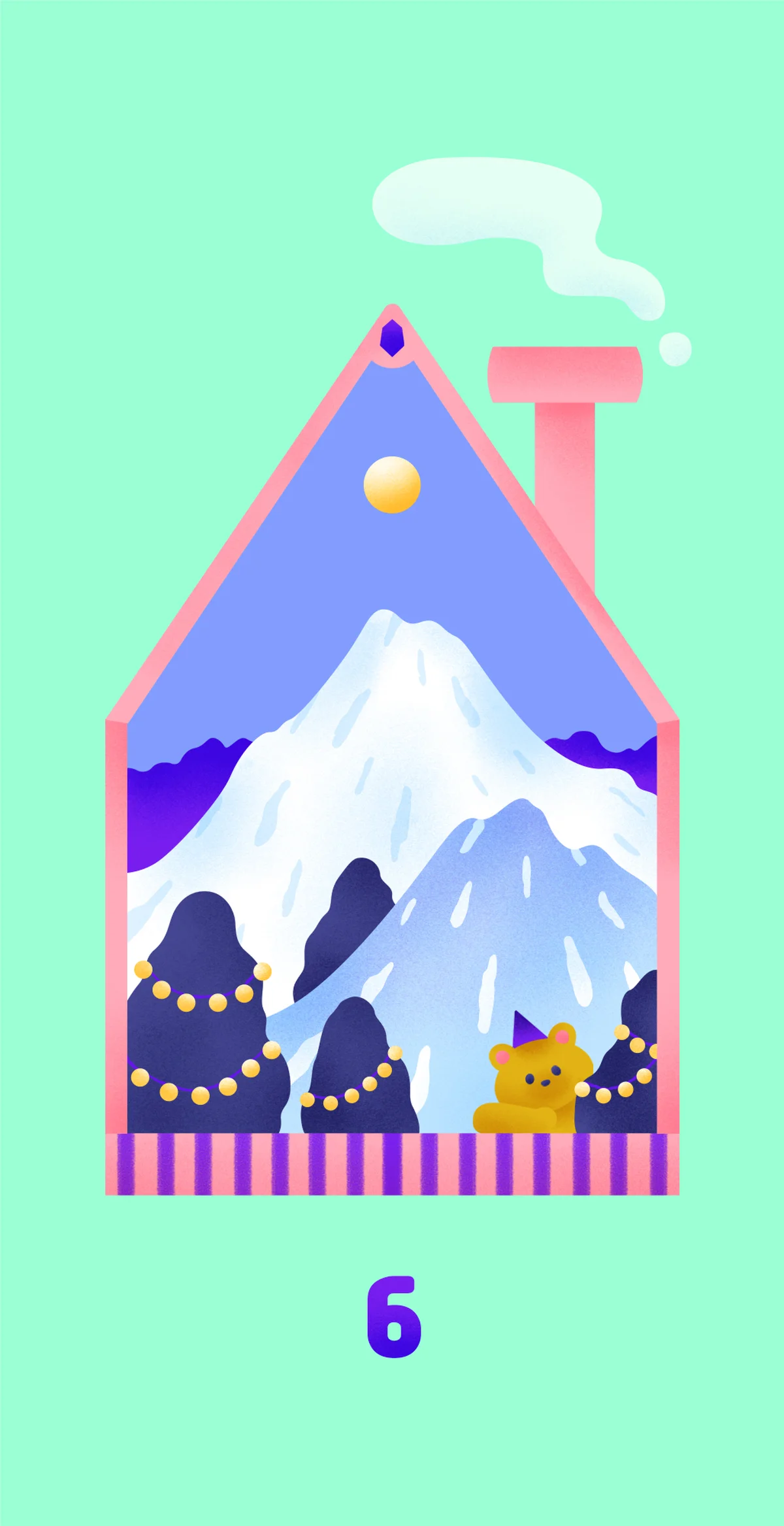 雪山のイラスト