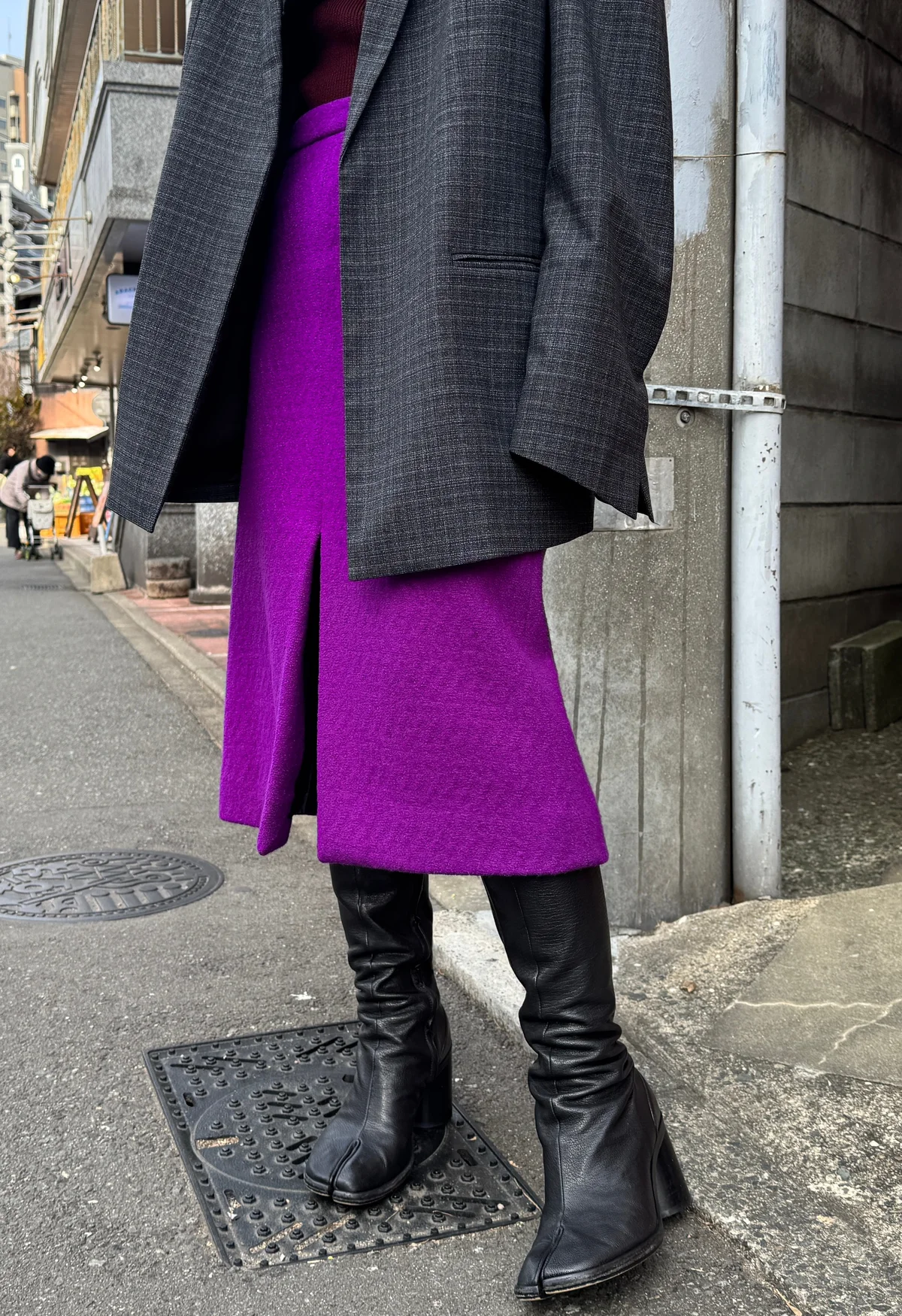 マギークープ村上さんが着用したドリス ヴァン ノッテンのスカートルック　下半身寄り