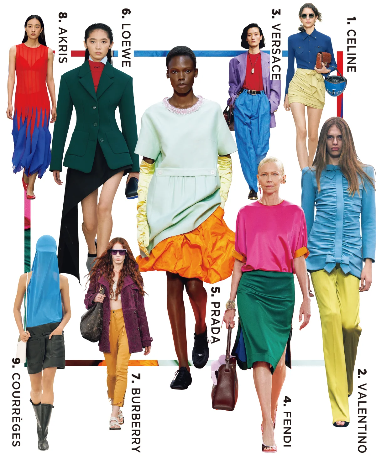 2026年春夏トレンドのカラーブロッキング