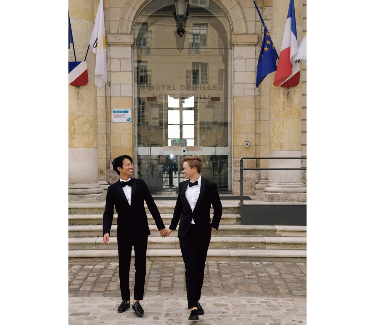 フランスで結婚した竹田 純さんとクリスさん