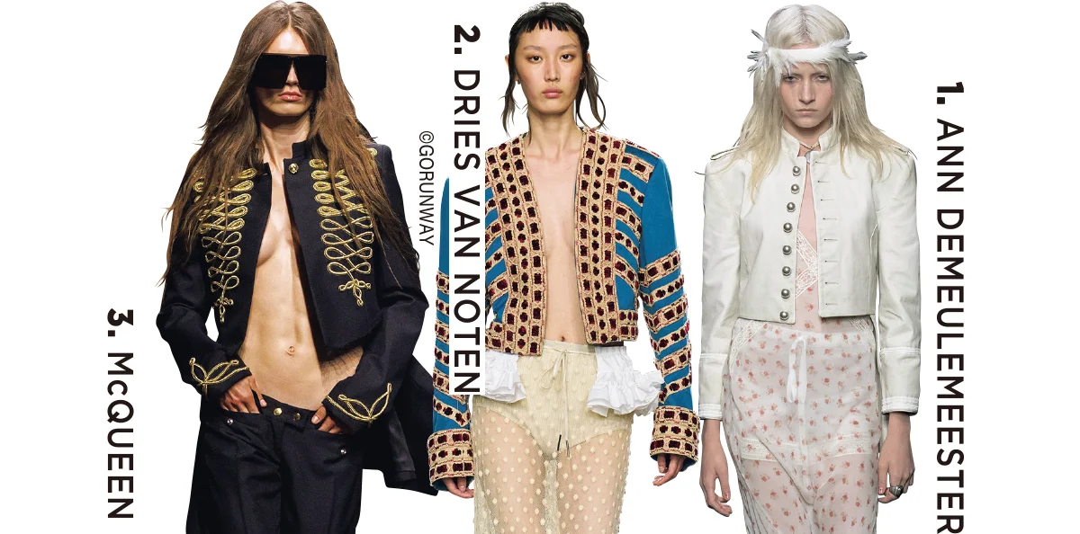 2026年春夏トレンドのナポレオンジャケット