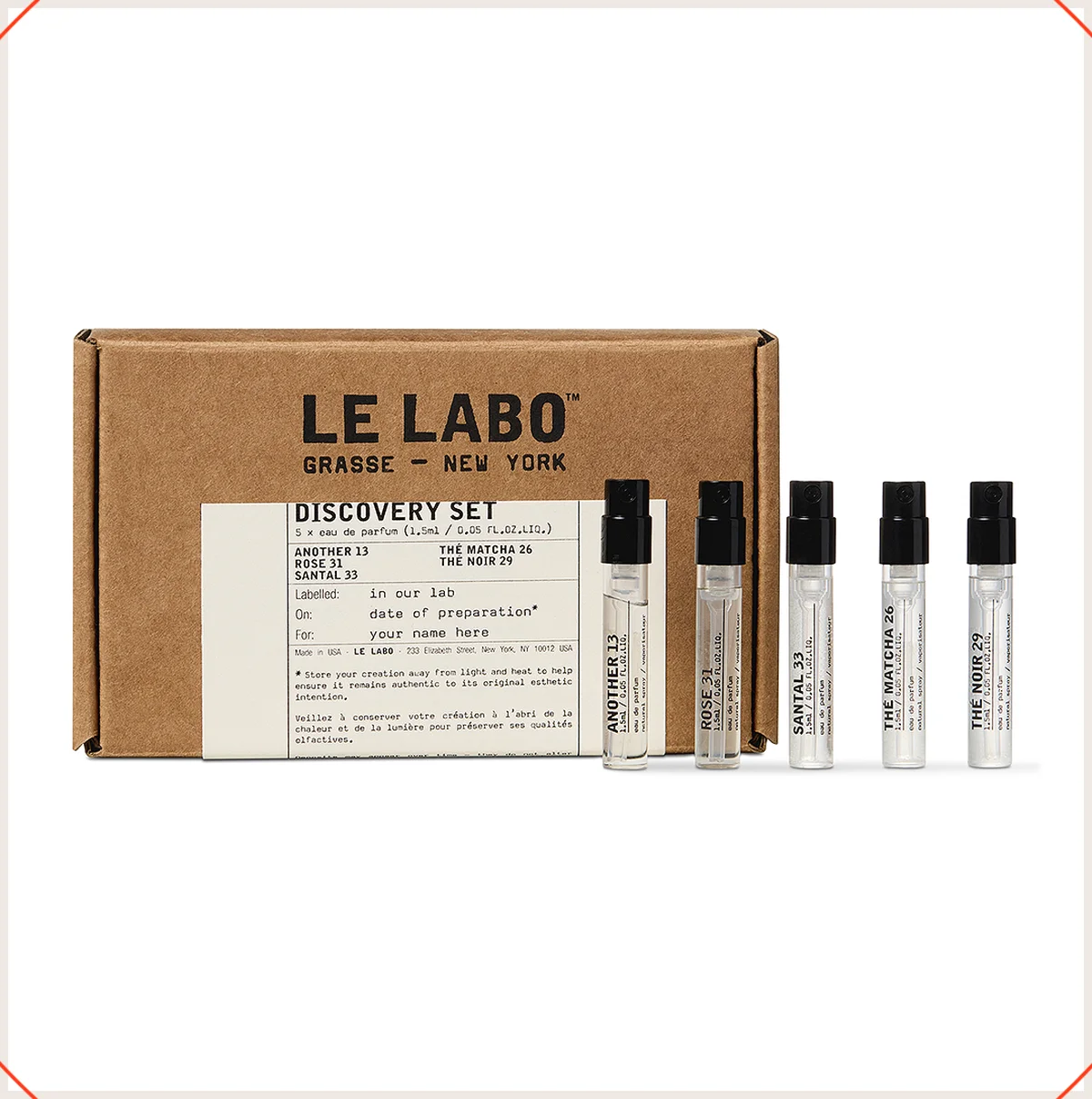 ディスカバリーセット クラシックコレクション 1.5m×5種類 ¥4,950／ル ラボ（LE LABO）