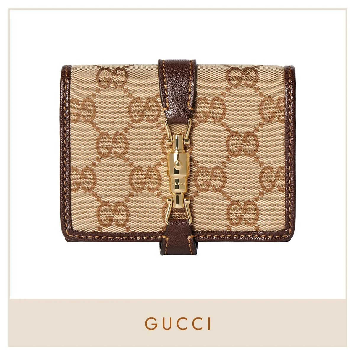 「グッチ ジャッキー 1961」のモチーフを配したグッチ「ミニウォレット」