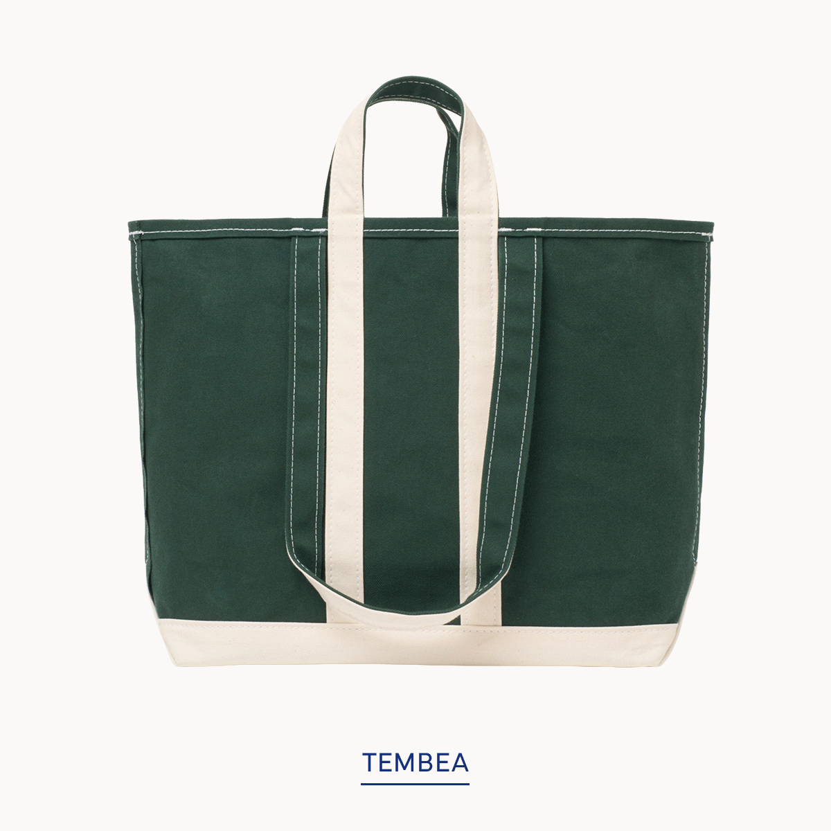 テンベアのグリーンカラーが目を引くキャンバストートバッグ