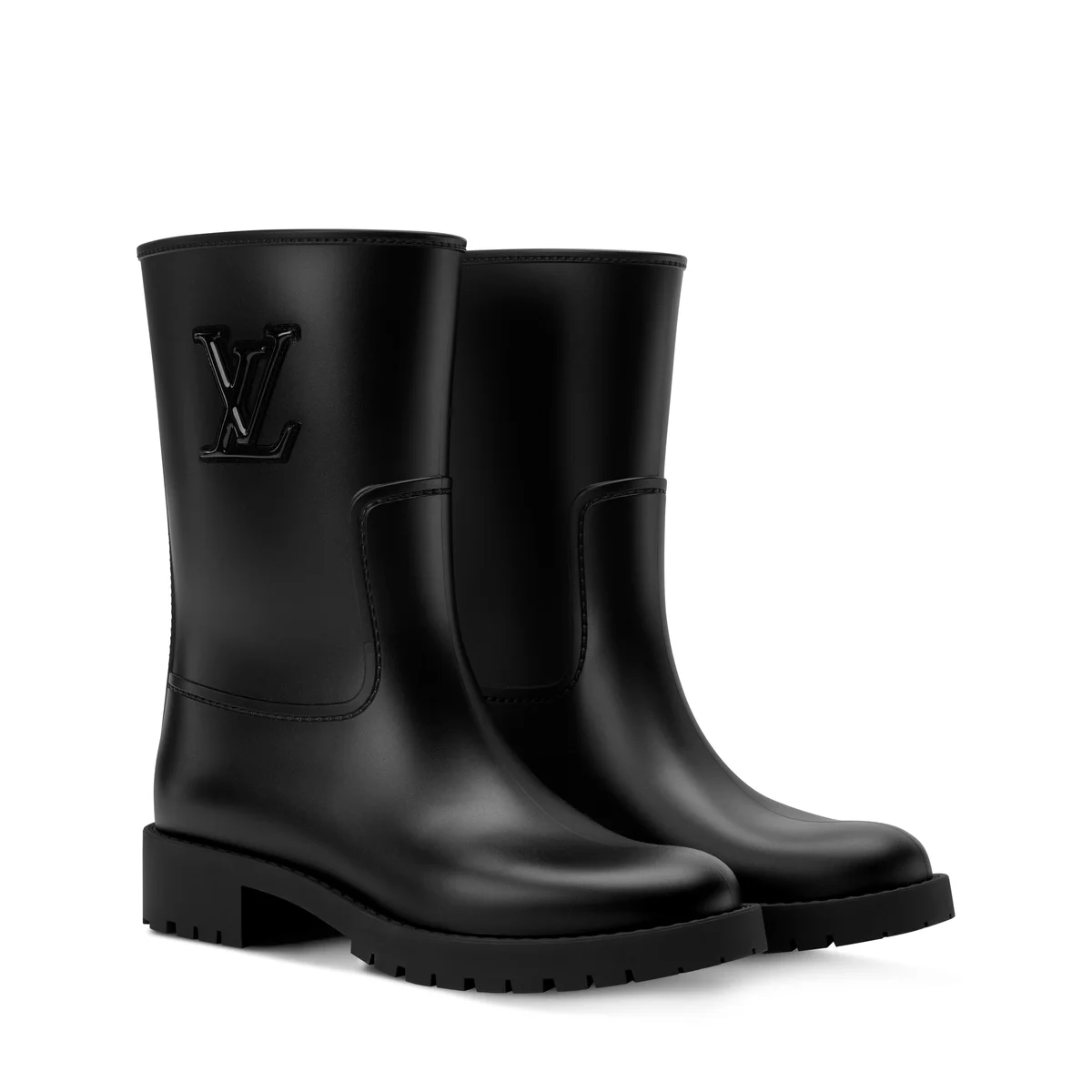 ルイ・ヴィトンの新作「ドロップス フラットハーフ レインブーツ」 ブラック