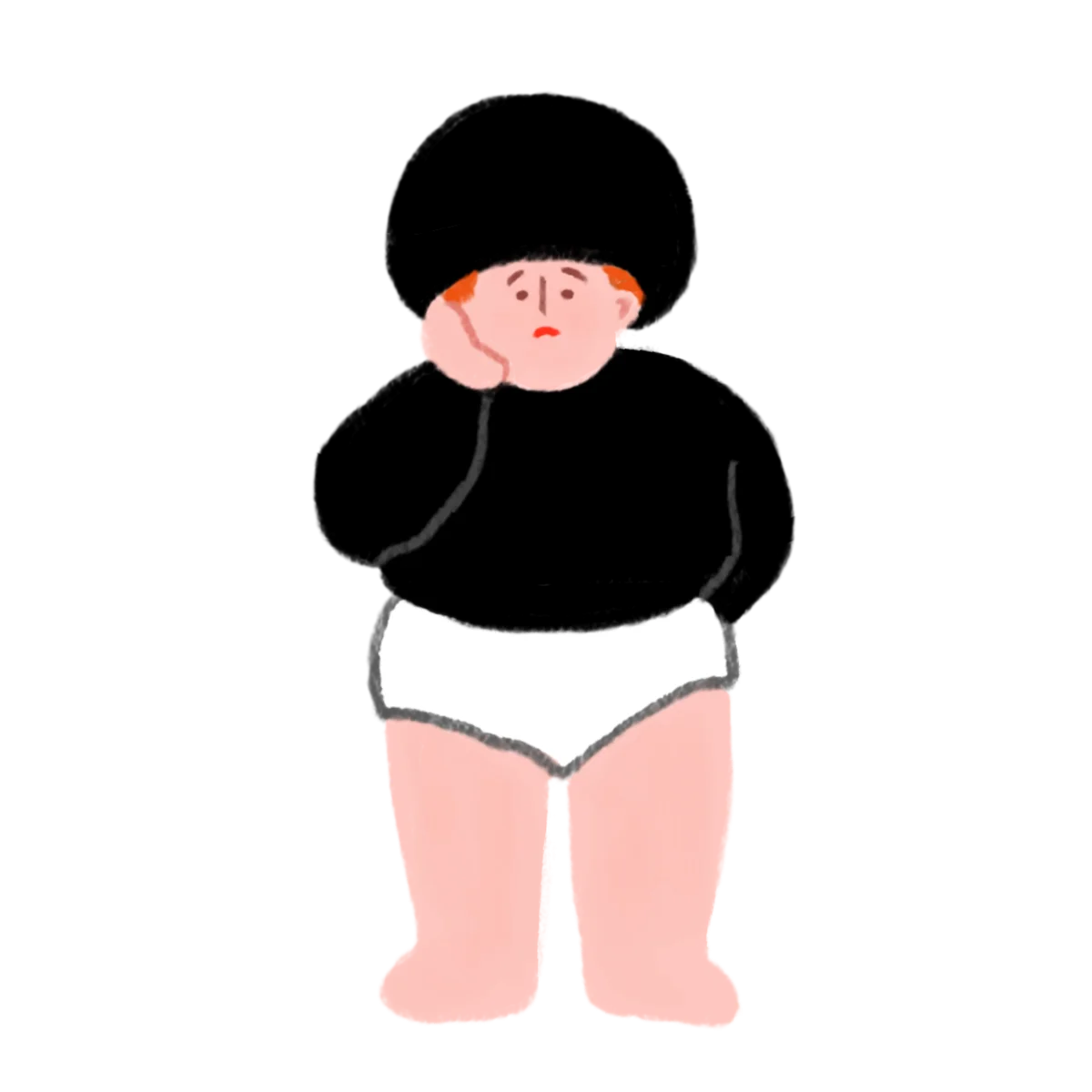 毛穴詰まりが酸化して黒くなった黒ずみ毛穴のイラスト