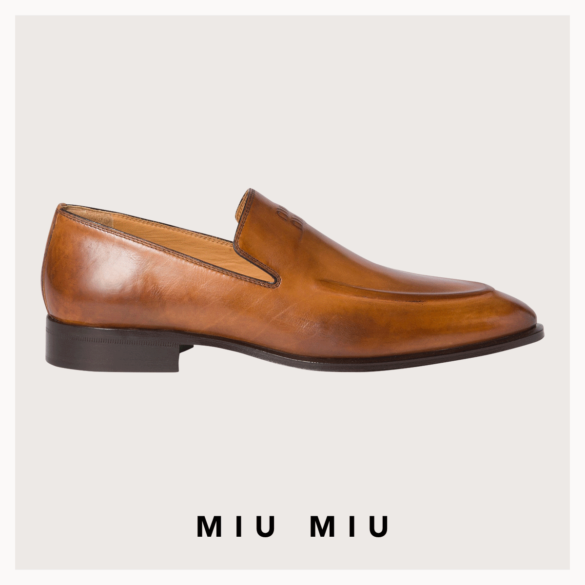 ミュウミュウ ローファー シューズ〈ヒール2cm〉¥181,500(予定価格)