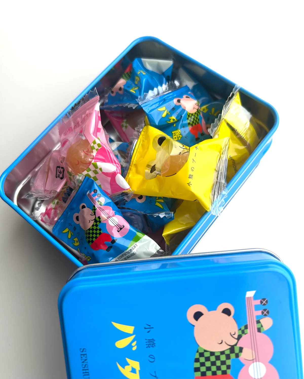 北海道 札幌 千秋庵 小熊のプーチャンバター飴缶入り お土産