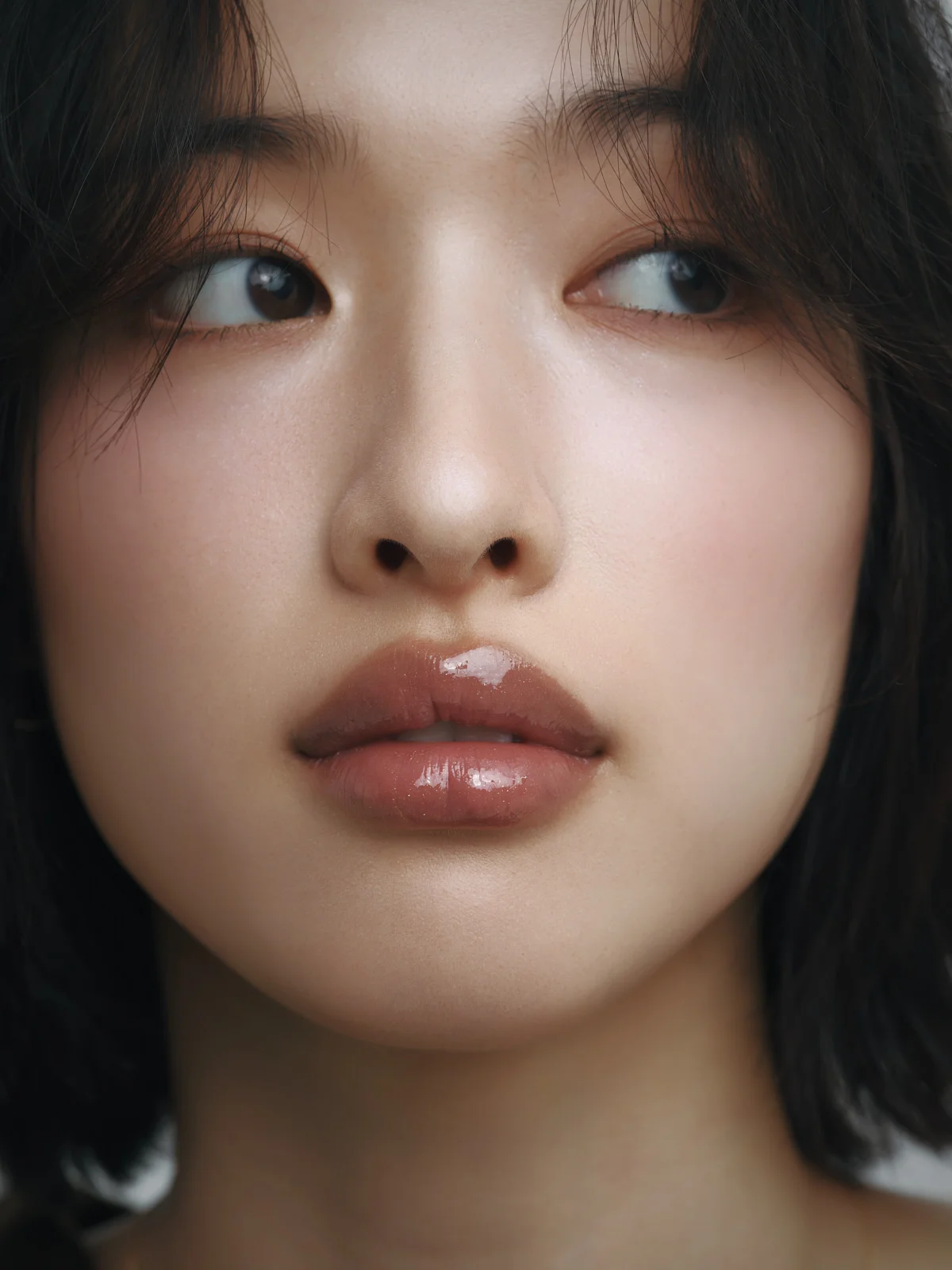 モーブカラーにツヤを足して、デイリーな口もとにの完成カット