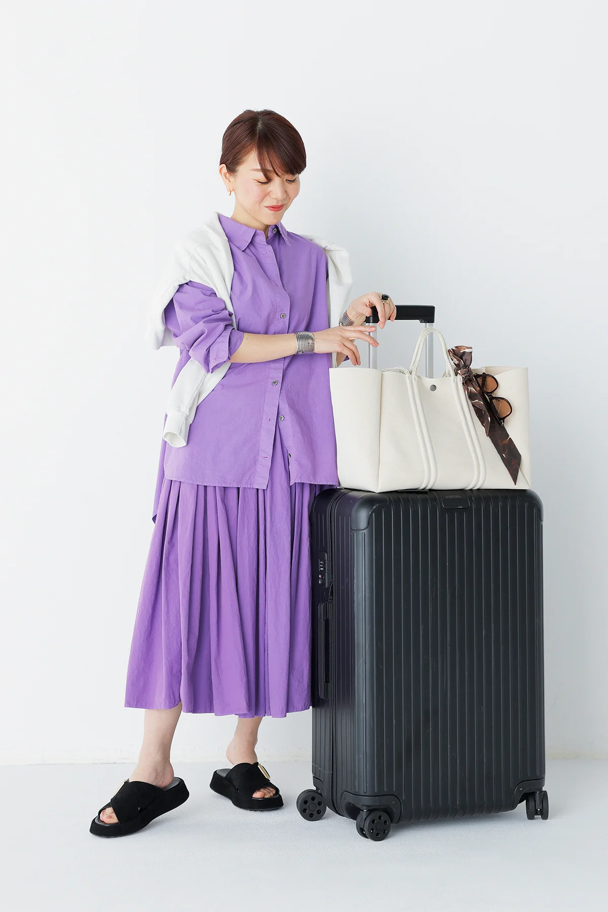 ロンハーマンディレクター根岸さんの旅行バッグとスタイリング
