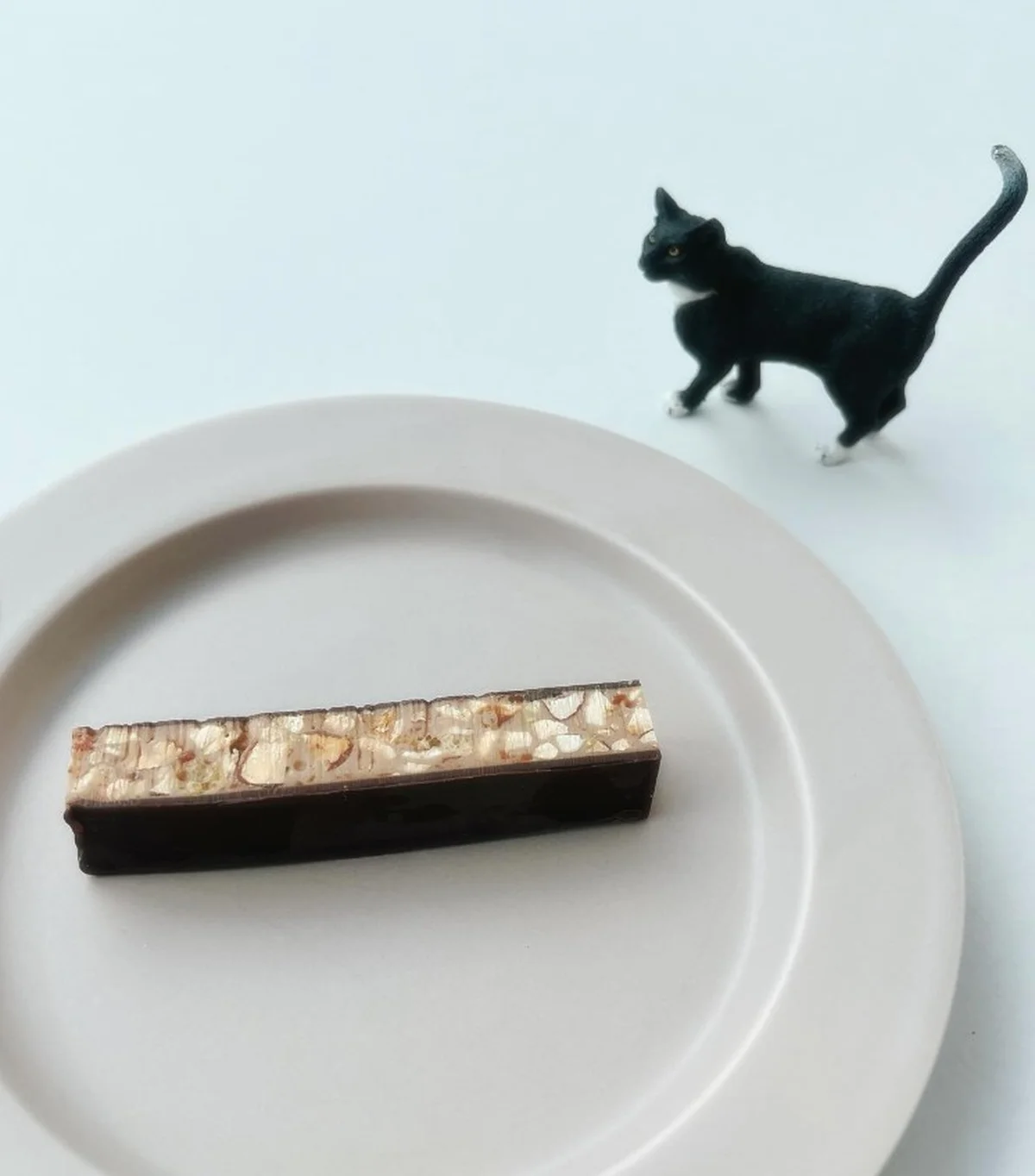 バトン形のショコラ。「グラノーラ＆ナッツ」はフルーツグラノーラとローストしたナッツを組み合わせて。カリッとした食感が楽しい。