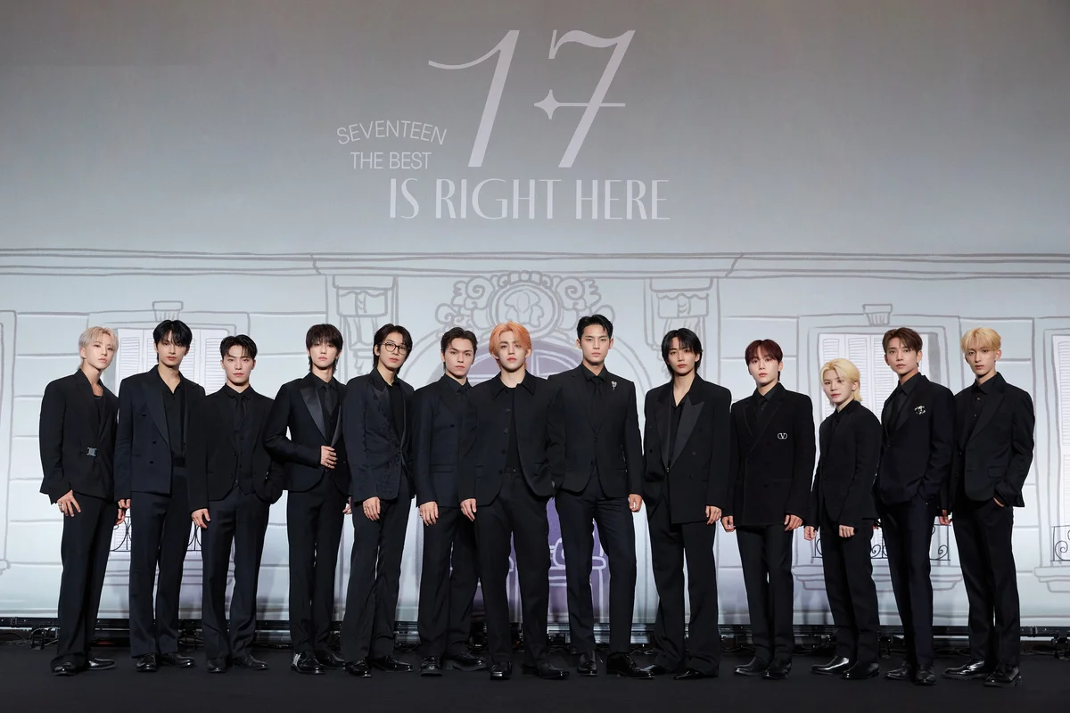 SEVENTEEN　セブンティーン　セブチ　新アルバム「17 IS RIGHT HERE」の記者会見の様子