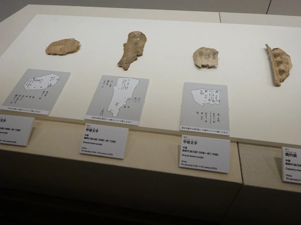 世界探検の旅展　中国、紀元前13〜前11世紀　「甲骨文字」